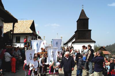 Hollókői Húsvéti Fesztivál-stock-foto