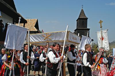 Hollókői Húsvéti Fesztivál-stock-foto