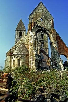 Zsámbék, a premontrei kolostor és templom romjai-stock-foto