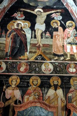 Ráckeve, a Szerb templom freskói-stock-photo