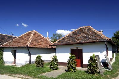 Monor, Strázsa-hegyi borospincék-stock-foto