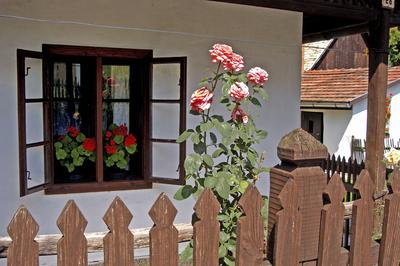 Hollókő, Ófalu védett falurész-stock-foto