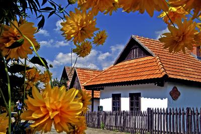 Hollókő, Ófalu védett falurész-stock-foto