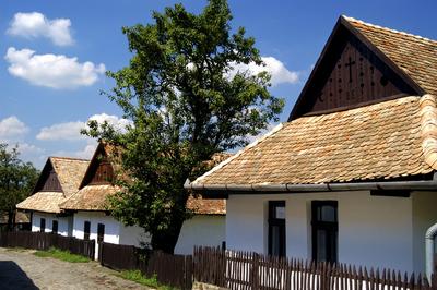 Hollókő, Ófalu védett falurész-stock-foto