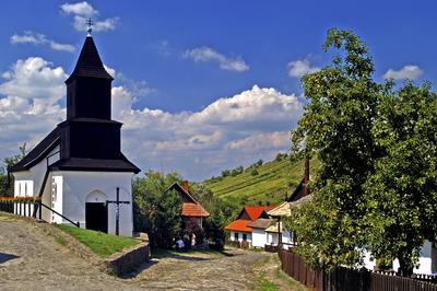 Hollókő, Ófalu védett falurész-stock-foto