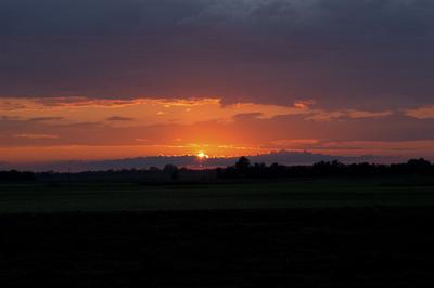 Naplemente Újfehértó határában-stock-foto