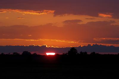 Naplemente Újfehértó határában-stock-foto