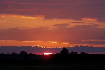 Naplemente Újfehértó határában-stock-foto