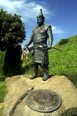 Szabolcs, Szabolcs vezér szobra-stock-foto