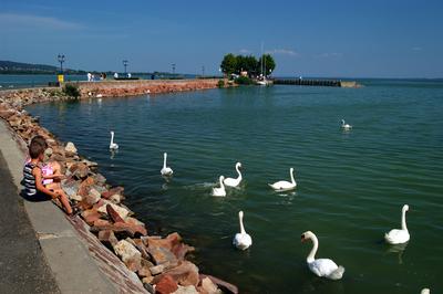 A keszthelyi móló-stock-foto