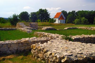 Zalavár, a Szent István kápolna-stock-foto