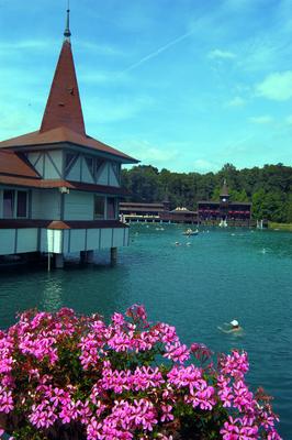 Hévízi Tófürdő-stock-foto