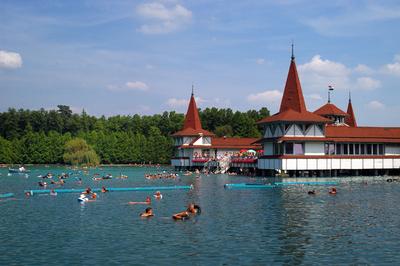 Hévízi Tófürdő-stock-foto