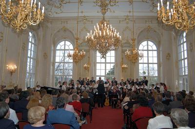 Hangverseny a Gödöllői Királyi Kastély dísztermében-stock-foto