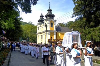 Mátraverebély, Nagyboldogasszony napi búcsú-stock-foto