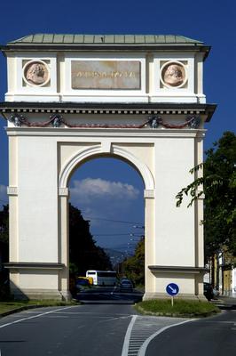 Vác, Diadalív-stock-foto