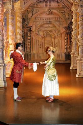 Barokk színház a Gödöllői Királyi Kastélyban-stock-foto