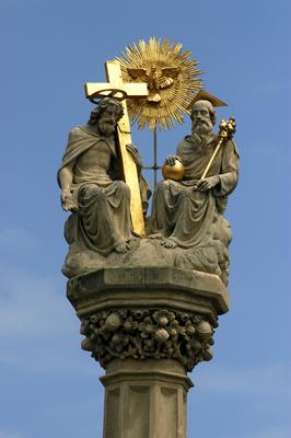 Szombathely, Szentháromság-szobor-stock-foto