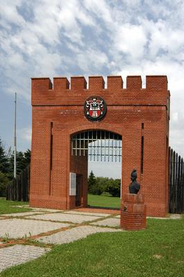 Nagykanizsa, Várkapu emlékmű-stock-foto