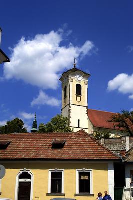 Szentendre, Keresztelő Szent János-plébániatemplom-stock-foto