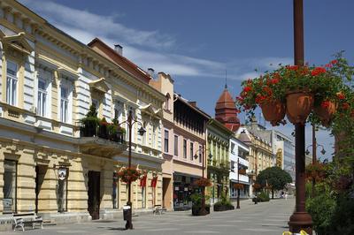 Kaposvár sétáló utcája (Fő utca)-stock-foto