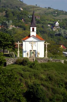 Esztergom, a Szent Tamás-hegyi kápolna-stock-foto
