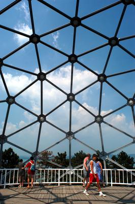 A Gömbkilátó Balatonbogláron-stock-foto