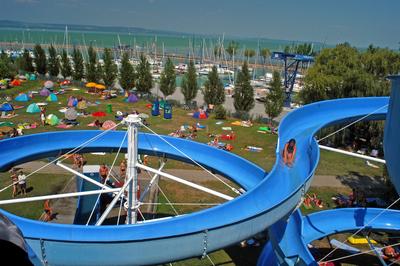 Balatonlelle, Szabadstrand-stock-foto