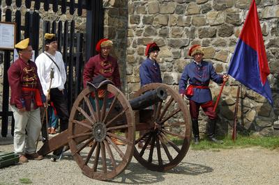 Hollókő, Pünkösdi Várjátékok-stock-foto
