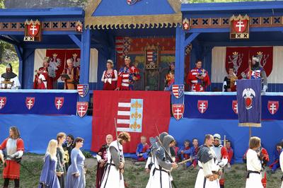 Visegrádi Nemzetközi Palotajátékok-stock-foto