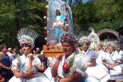 Mátraverebély, Nagyboldogasszony napi búcsú-stock-foto