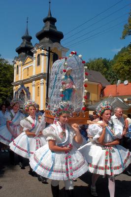 Mátraverebély, Nagyboldogasszony napi búcsú-stock-foto