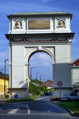 Vác, Diadalív-stock-foto
