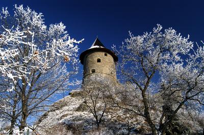 Somoskő vára-stock-foto
