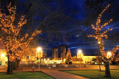 Salgótarján belvárosa-stock-foto