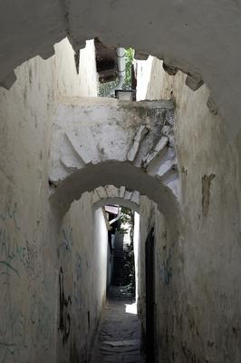 Sikátor Szentendre belvárosában-stock-foto