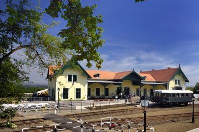 Kisvasút a Szentendrei Szabadtéri Néprajzi Múzeumban-stock-foto