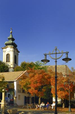 Szentendre, Preobrazsenszka-templom-stock-foto