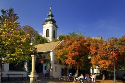 Szentendre, Preobrazsenszka-templom-stock-foto