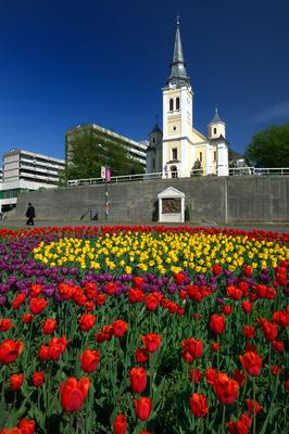 Salgótarján belvárosa-stock-foto
