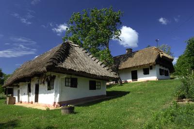 Kávás, Népi lakóház, múzeumház-stock-foto