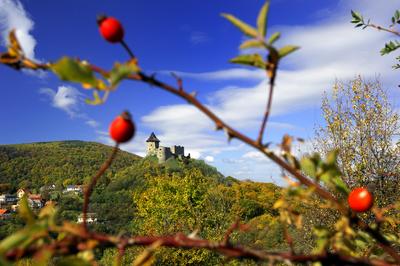Somoskő vára-stock-foto