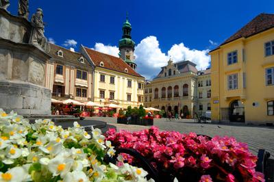 Sopron belvárosa (Fő tér)-stock-photo