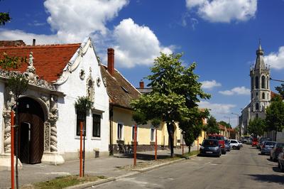 Sopron, Szent Mihály utca-stock-foto