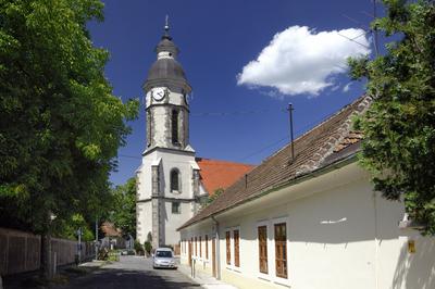 Nagymaros, Római katolikus templom-stock-foto