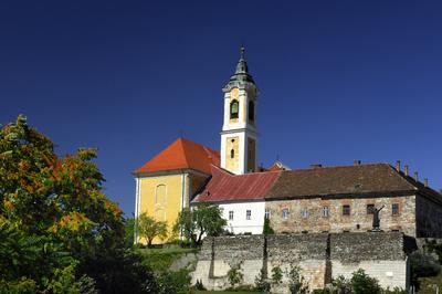 Vác, Szent Kereszt ferences templom-stock-foto