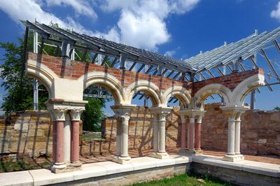 Somogyvár, a Szent Egyed bencés apátság romjai-stock-foto