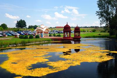 Somogyvámos, Krisna-völgy-stock-foto