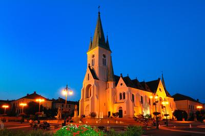 Kaposvár belvárosa (Kossuth tér)-stock-photo