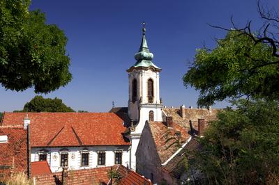 Szentendre, Gyümölcsoltó Boldogasszony templom-stock-foto